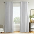 thumbnail image 5 of White Ravello Burnout Velvet Room Darkening Curtain (1 Panel), White, 50W X 108L, 5 of 12