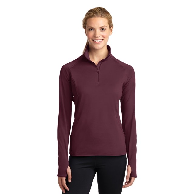 Sport Tek Stretch 1/2Zip Pullover (LST850) Maroon, M