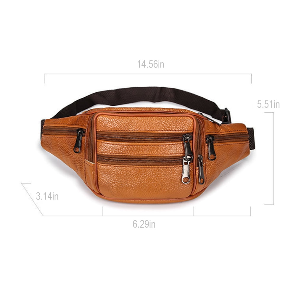 Poppy Faux Leather Fanny Pack Belt Bag Phone Pouch Waist Bag Chest Bag  Shoulder Purse for Men Women 