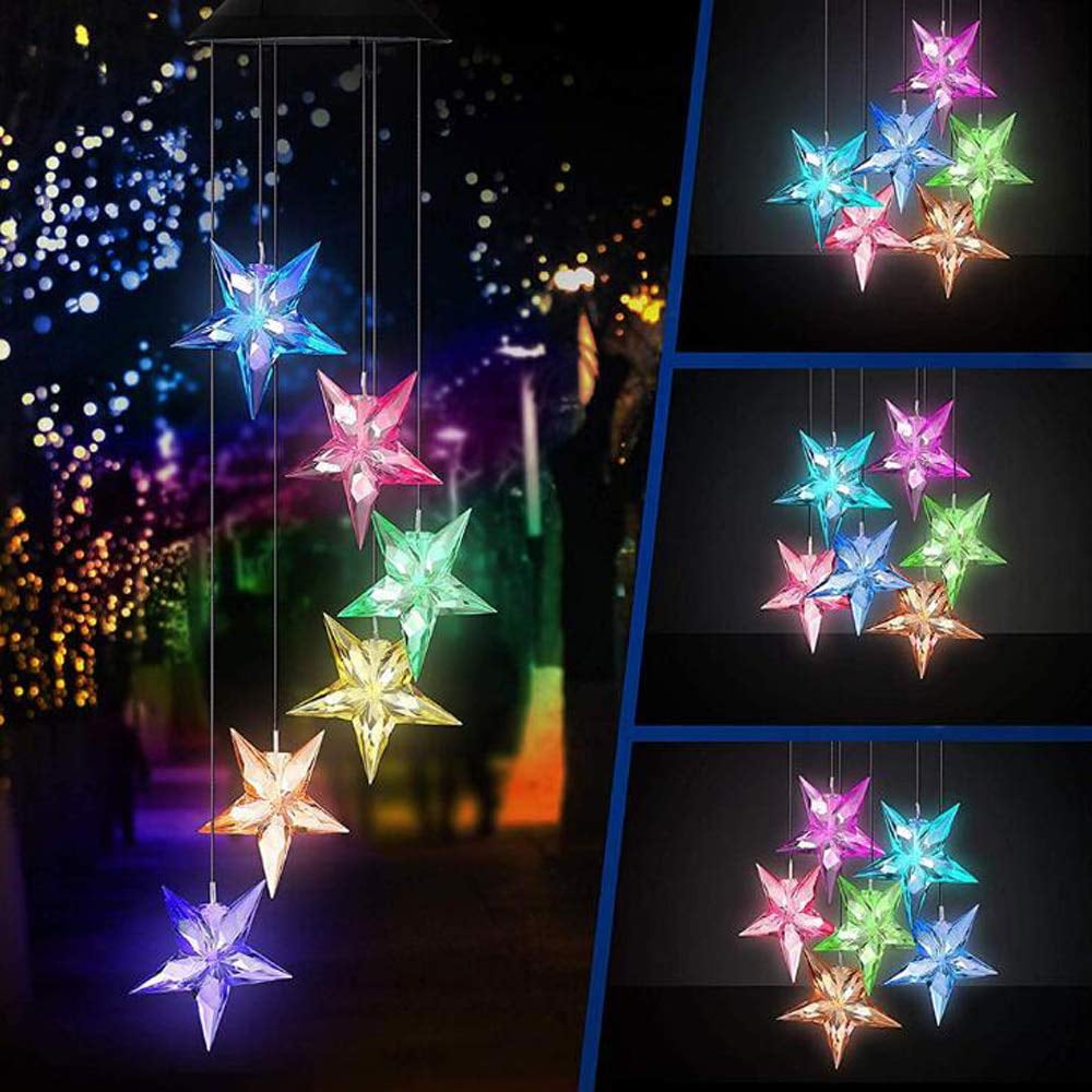 EpicGadget Large Star Solar Light, Solar Star Wind Chime Color Changing  Waterproof Outdoor Solar Garden Decorative Lights for Walkway Pathway  Backyard Christmas Decoration Parties (Large Star) - Walmart.com