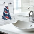 thumbnail image 6 of Haosy 2 Pack Kitchen Wash Cloths with Hanging Loops Absorbent Absorbent Quick Drying Hand Towels, Snowman Snowflake Star, 6 of 7