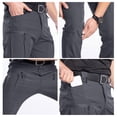 thumbnail image 6 of Mens Cargo Pants Water Resistant Relaxed Fit Hiking Work Pants Multi Pockets Ripstop Flex Baggy Camo Tactical Pant Gray 2XL, 6 of 9