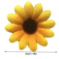 thumbnail image 2 of Cabeza de girasol artificial Simulación de cabezas de flores Ramo de fiesta de boda Accesorios de bricolaje, 100 piezas, Amarillo, 3 cm Advancent HA7119-10B, 2 of 6