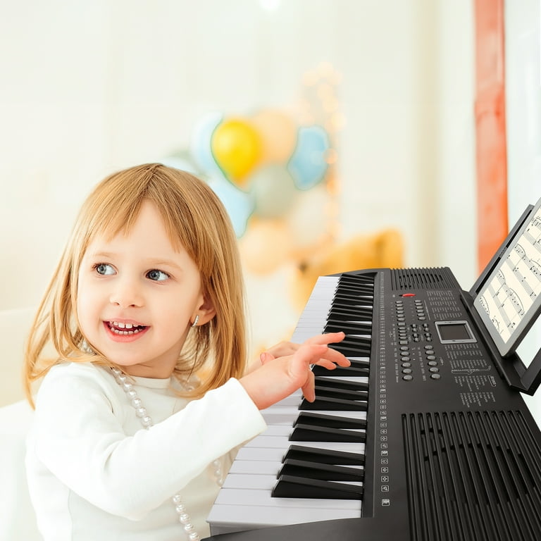 Ktaxon 61 Key Electric Keyboard Piano, Adjustable Stand, Bench