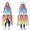 Rainbow Ethnic Pattern, variant on Wearable Blanket,Pink Boho Tribal Diamonds and Triangles Pattern Hooded Wearable Flannel Blanket for Adults & Teens,Winter Poncho Shawl Wrap Cape Cozy Anti-Pill,50"x60"