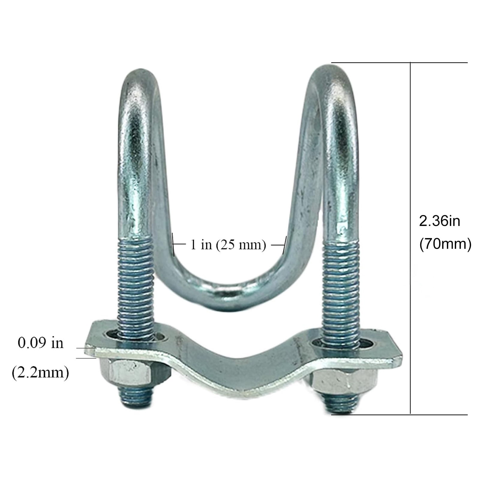 BIBABLYKE 10Pcs Crosses Pipe Clamp Double Screw Bolt Horizontal Vertical Connector Metal Steel Pipes Connector Fixator