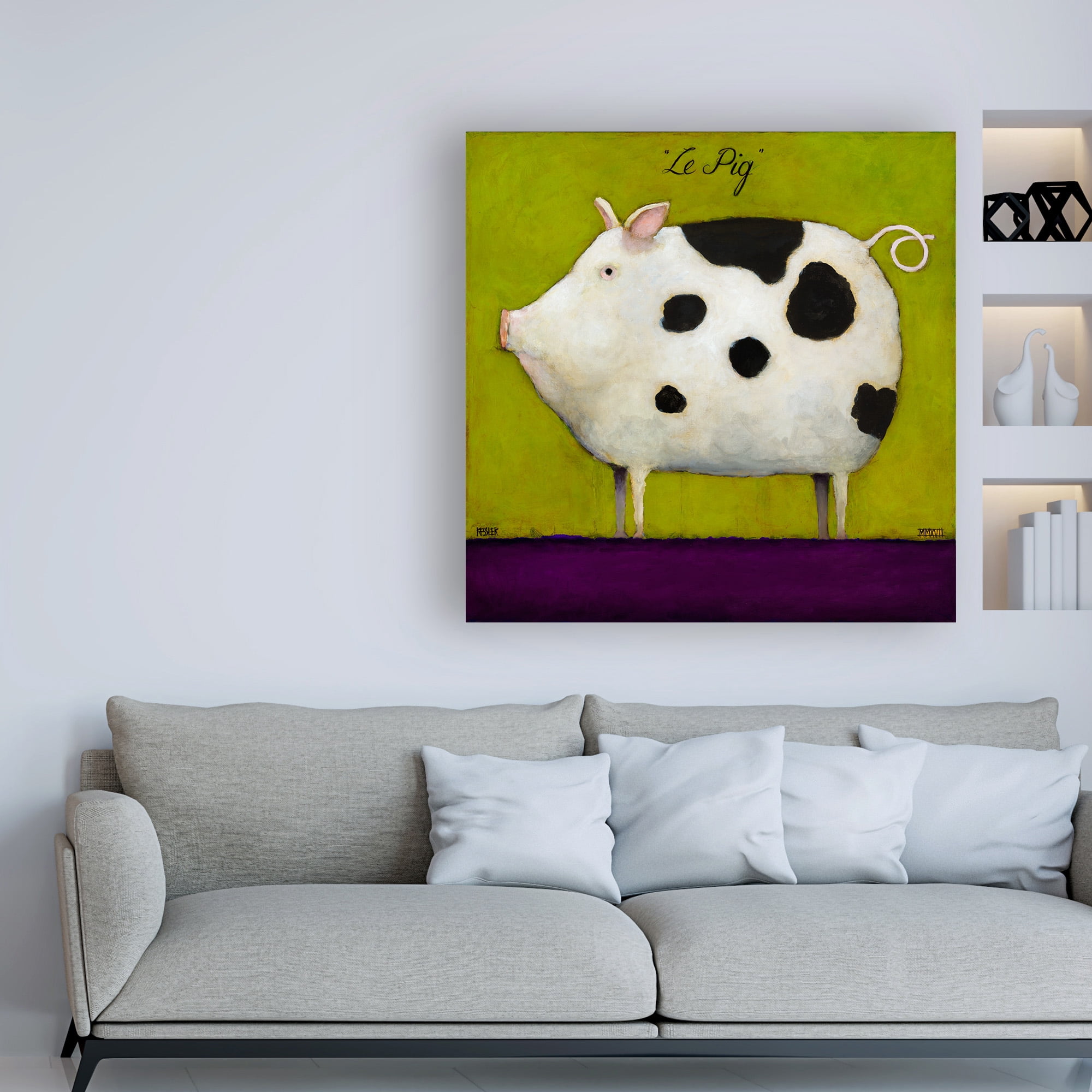 Trademark Fine Art 'Le Pig II' Canvas Art by Daniel Patrick Kessler