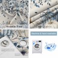 thumbnail image 2 of Fsddascl Vintage Fall Blue Blackout Curtains for Bedroom/Living Room, Thermal Insulated Kitchen Curtains, Thanksgiving Botanical Pumpkins Rustic Grommet Darkening Window Treatment Drapes 42"x84"x2, 2 of 6