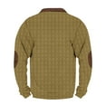 thumbnail image 3 of Betivan Mens Zipper Pullover Sweatshirt Stand Collar Solid-Color Fall Winter Polo Pullover, Outdoor Fashion Long Sleeve with Elbow Patches, 3 of 4