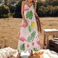 thumbnail image 2 of Flamingo Pattern Sleeveless Dress for Women Clothing Female Women's Summer Skirt, 2 of 7