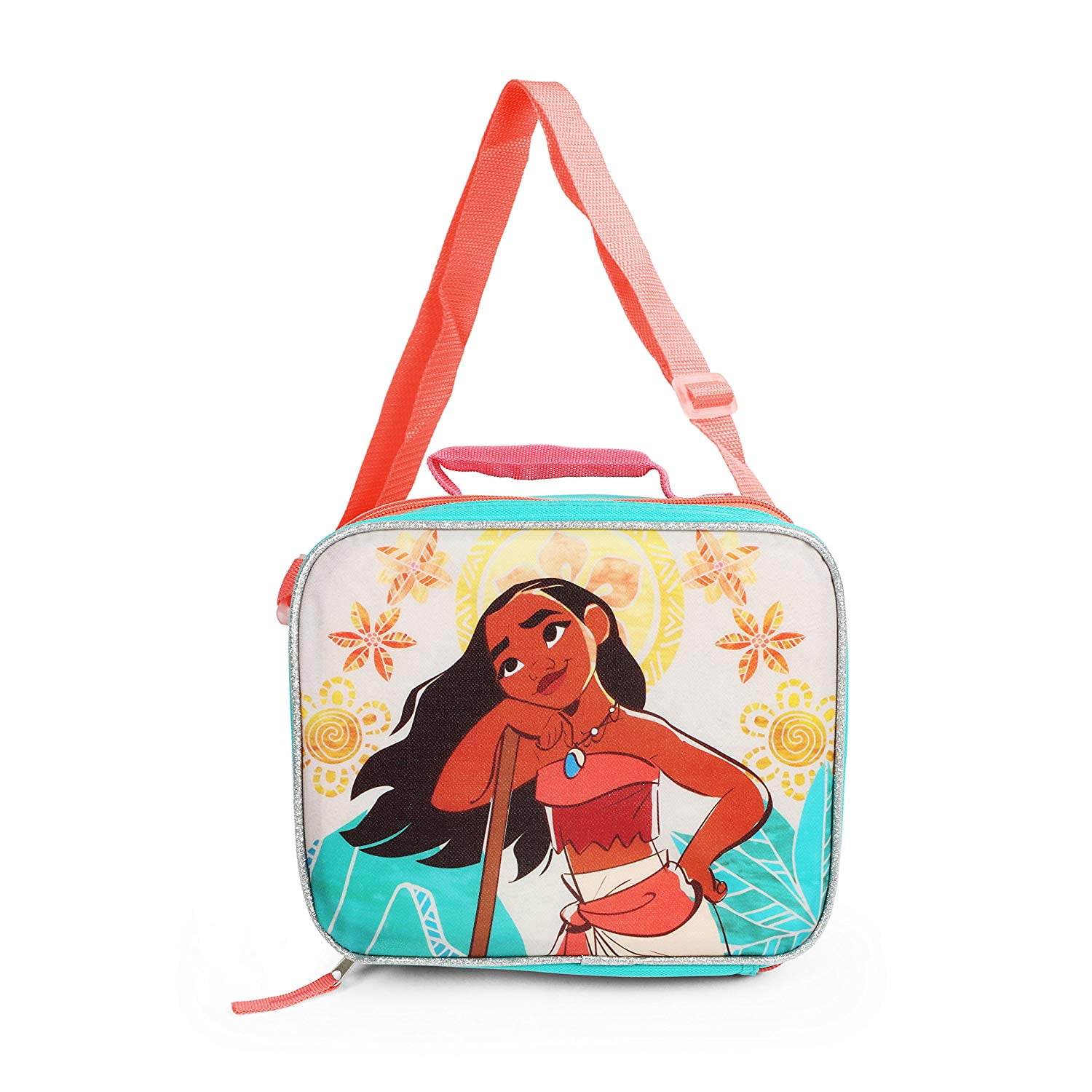 Disney Moana Light Blue Rectangle Insulated Lunch Bag for Girls, Lunch