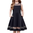 thumbnail image 1 of Vestido Arshiner para niñas, sin mangas, formal, verano, negro 6X, 1 of 6