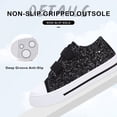 thumbnail image 4 of EUXTERPA Girls Black Glitter Shoes Toddler Casual Walking Sneakers with Hook and Loop Big Kid Size 1, 4 of 6