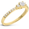 thumbnail image 2 of SuperJeweler Three Diamond Plus Promise Ring In Yellow Gold For Women, 2 of 8
