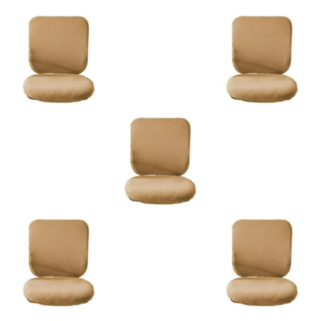 Guardoinrt Soft and Breathable Swivel Chair Cover Seating Experience Brown Backrest + Cushion Cover 5Set