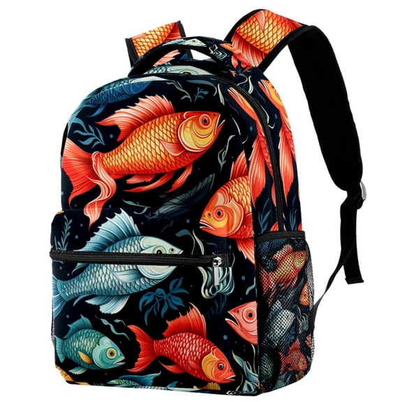 Lightweight Backpack Fish School Bag Travel Laptop Daypack for Men Women Casual Rucksack