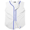 thumbnail image 2 of Ma Croix Mens Sleeveless Button Down Baseball Jersey Hip Hop T Shirts, 2 of 7