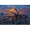 thumbnail image 2 of Art.com Jekyll Island, Georgia - Driftwood and Sunset Stretched Canvas Print Wall Art by Lantern Press, 24" x 16", 2 of 4