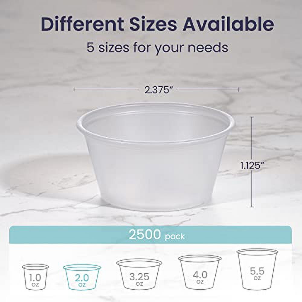 50 small plastic cups, 2,49 €