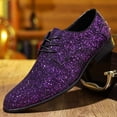 thumbnail image 2 of Men's Formal Dress Shoes Elegant Shiny Loafer Design Lace Up For Business Occasions, 2 of 7
