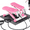 Pink, variant on UBesGoo Mini Air Aerobic Stepper, Stair Climber Twist Exercise Fitness Machine, with LCD Display & Resistance Bands