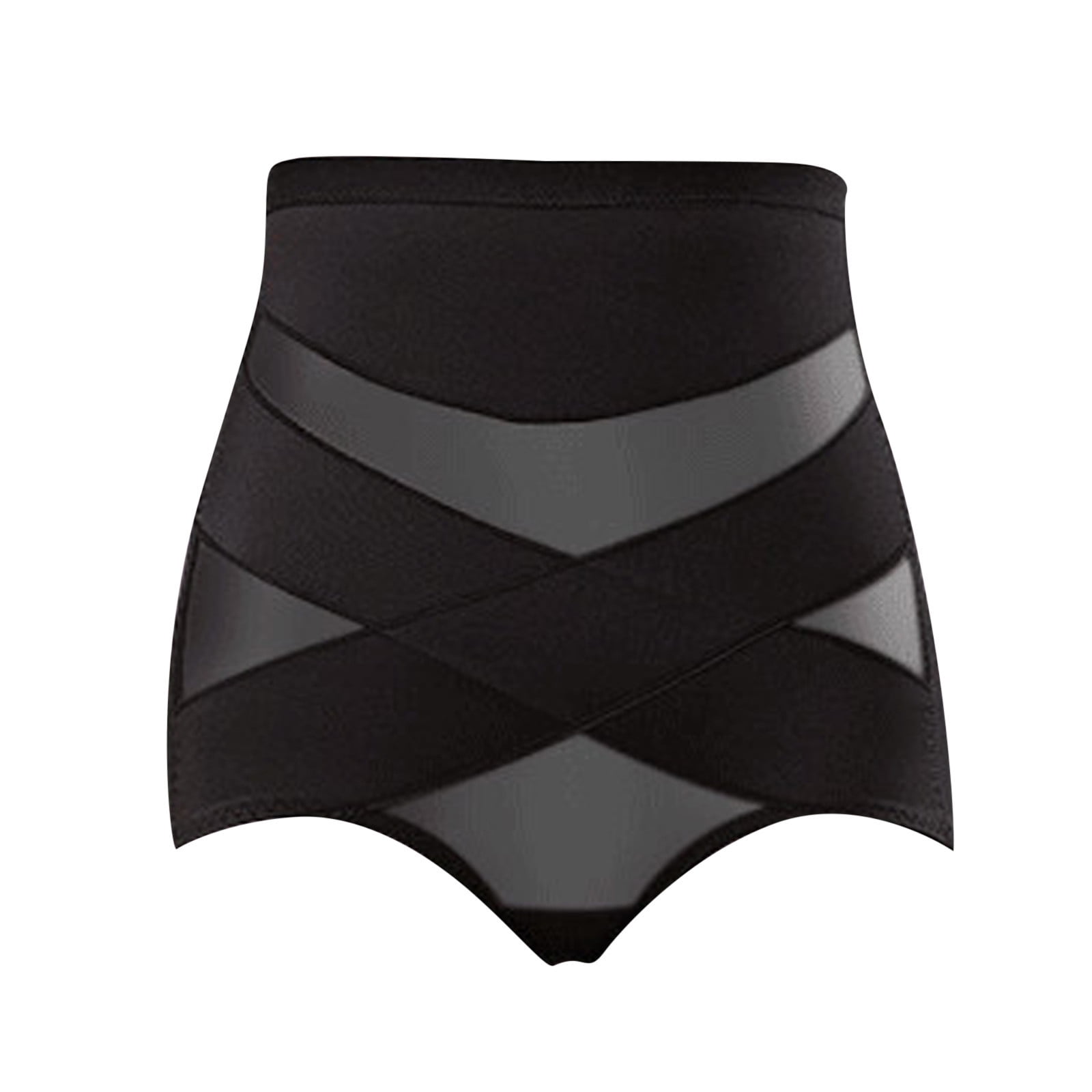 HUPOM Feminine Underwear For Men Girls Panties High Waist Activewear None Elastic Waist Black XL