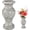 Gray, variant on Cemetery Vase, Turned Granite Vase Polished, Memorial Stone Vases with Draining Holes for Home Tabletop, Cemetery Flowers, Grave Headstone Decorations (1pc, Grey)