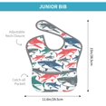 thumbnail image 4 of Bingfone Mess-Proof Baby Bib - Waterproof Bib For Baby Boy Or Girl With Food Catcher Pocket, Unisex-Colorful Shark, 4 of 8