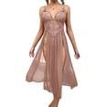 thumbnail image 1 of B91xZ Pyjama en Coton pour Femmes Robe de Nuit en Dentelle, m A, 1 of 5