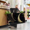 thumbnail image 6 of New Moon Symbol Reusable Foldable Picnic Basket Tote Bag Large Capacity Shopping Bags Beach Bag Oxford Cloth Wildlife Park Basket, 6 of 7