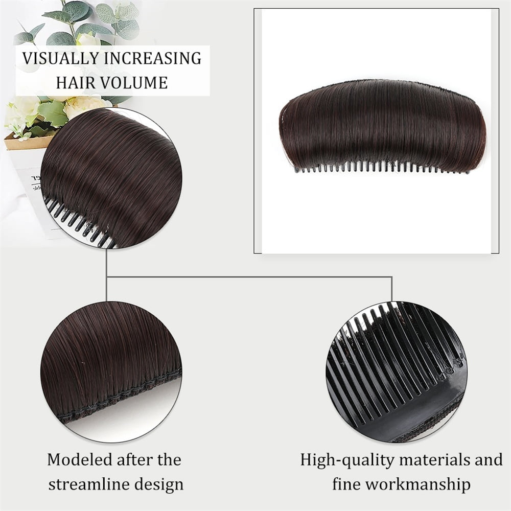 Synthetic Comb Clip Hair Bun Invisible Fluffy Hair Pad, Bump Up Styling Insert Tool