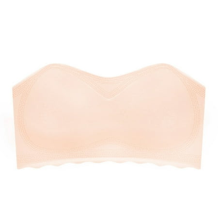 

Detachable Shoulder Strap Bra Strapless Bra Tube Top Underwear Push up Wireless Beautiful Back Female Ice Silks Bra Red 7XL
