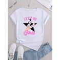 thumbnail image 2 of Camiseta De Verano Para Mujer, Moda Informal, Ropa Cómoda, Camisetas De Manga Corta MStar & Letter Print Casual Sports T-shirt, Short Sleeve Crew Neck Spring & Summer Top, Women's ClothingFather's D, 2 of 6