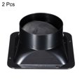 thumbnail image 3 of Uxcell 4 Inch ABS Square Duct Connector Flange Air Ventilation Duct with Valve Black 2 Pack, 3 of 5