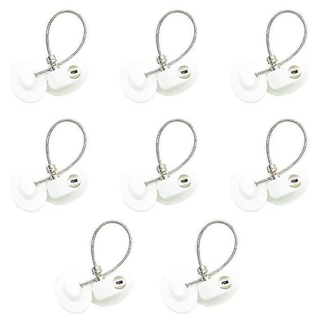 Rawiri White*8Pcs Cerradura de protección para puertas y ventanas sin perforar