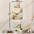 thumbnail image 3 of Designart "Collage of Beige and Gold Dreamscapes" Abstract Shapes Oversized Wall Clock - Set Of 3 - Multipanel Clock For Living Room Décor - Large Contemporary Wall Clock, 3 of 6
