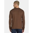 thumbnail image 3 of George Men's & Big Men's Cotton Crewneck T-Shirt with Long Sleeves, Size XS-3XL, 3 of 5