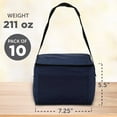 thumbnail image 5 of Small Lunch Bags Set of 10, Bulk Pack - Insulated, Fits 6 Cans, Perfect for the Office, Picnic, Beach - Navy Blue, 5 of 5