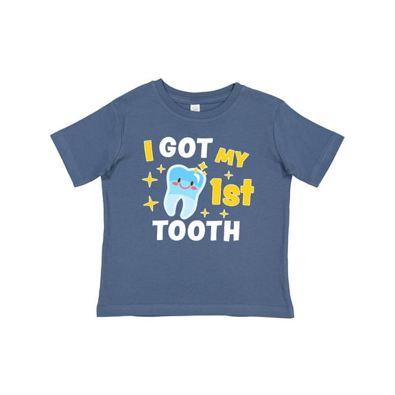 Inktastic I Got My 1st Tooth with Cute Tooth Baby Boys or Girls Baby T-Shirt