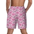 thumbnail image 2 of Lsque Mens Swim Trunks Cute Watermelon Flamingo Pattern - Bathing Suit Compression Liner - Beach Swim Shorts Swimwear - (S-3XL) - Stretch Quick Dry -, 2 of 9