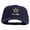 Navy, variant on Star US Army Embroidered Solid Cotton Twill 5 Panel Prostyle Snap Cap - Charcoal OSFM
