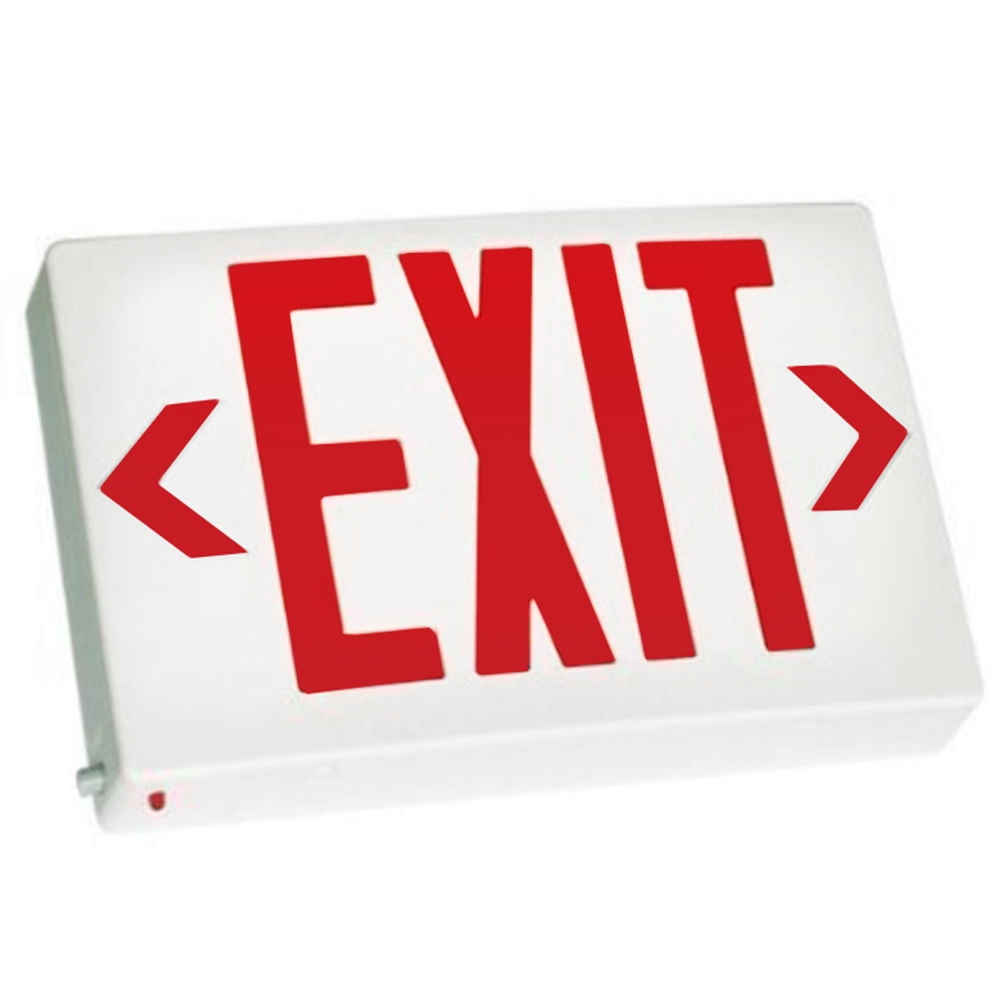 EtroLighting Red LED Emergency Exit Light Sign Modern Battery Backup