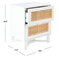 thumbnail image 5 of SAFAVIEH Hedwig 2-Drawer Nightstand White / Natural, 5 of 7