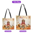 thumbnail image 5 of Happy Thanksgiving Bloodhound with Turkey Pumpkins Autumn Vibes All Over Print 3D Canvas Tote Bag Dog Lover Reusable Handbag - 12018, 5 of 5