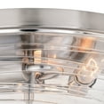 thumbnail image 4 of Vaxcel Isley 15-in W Satin Nickel Flush Mount Ceiling Light Fixture Clear Glass, 4 of 4