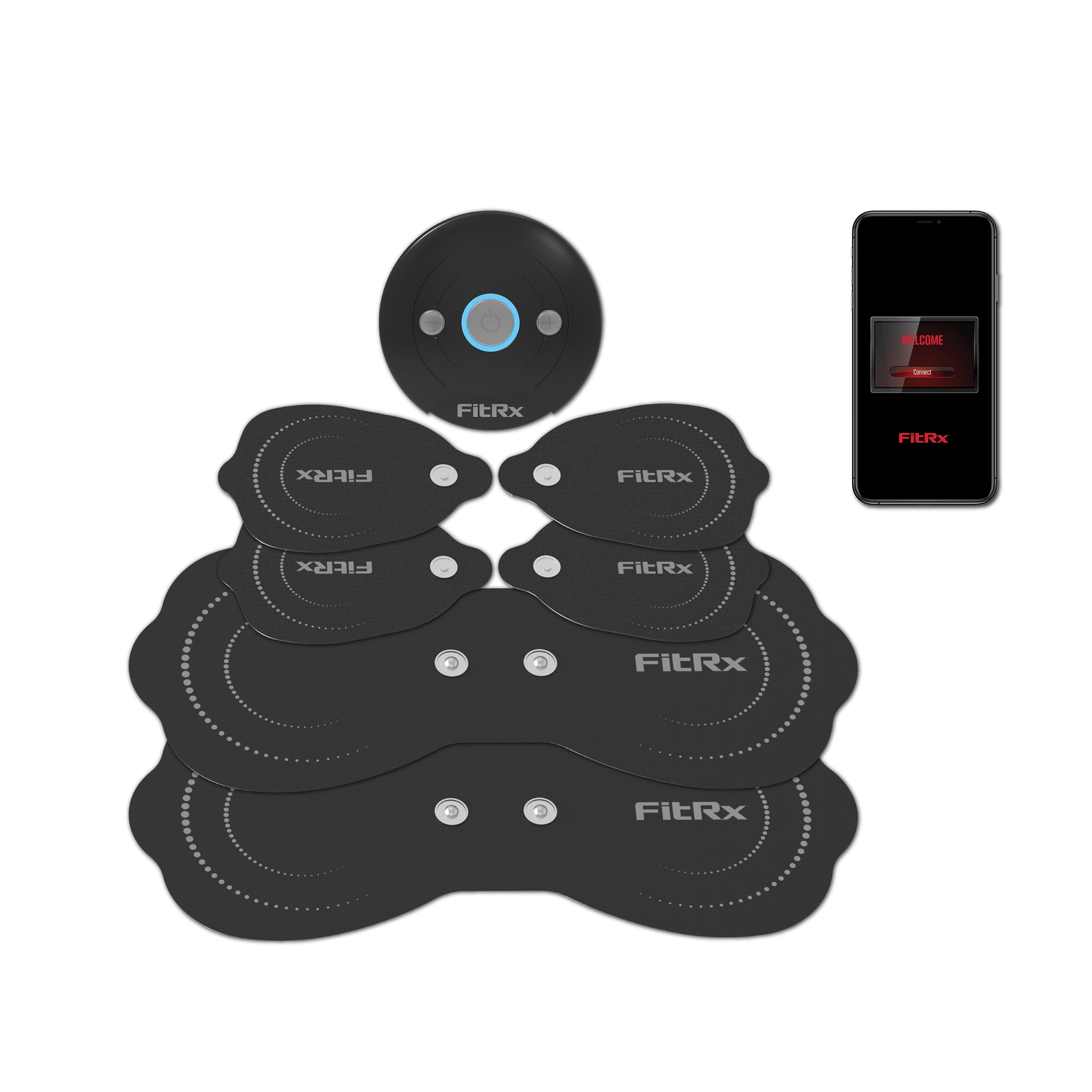 FitRx Electrode Wireless Therapy Rechargeable Wireless TENS Massager Control with App