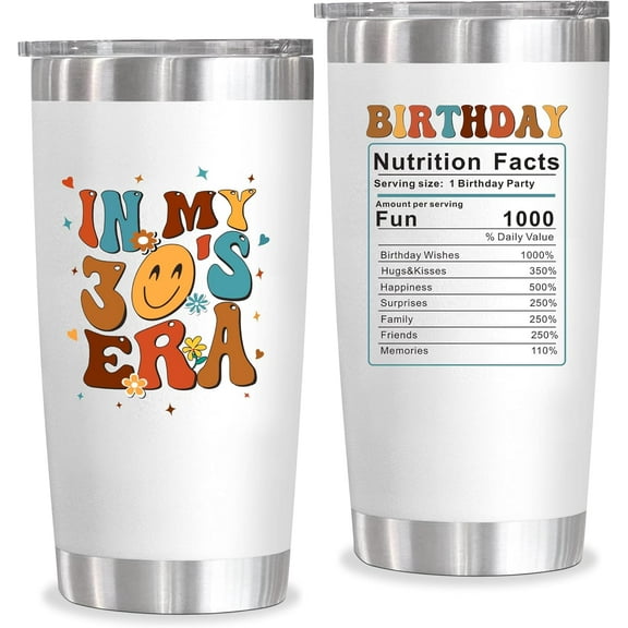 30th Birthday Gifts for Her - In My 30s Era, 30th Birthday Gifts for Women, 30 Year Old Idea Gifts for Women, Friends, Sister, Happy 30th Birthday Gifts for Women, 20 oz Tumbler