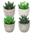 thumbnail image 1 of Juego de 4 plantas suculentas artificiales pequeñas, decoración de plantas suculentas de imitación para mesa de hogar moderna, escritorio de oficina, decoración de estante de baño Vhermosa Macetas, 1 of 5