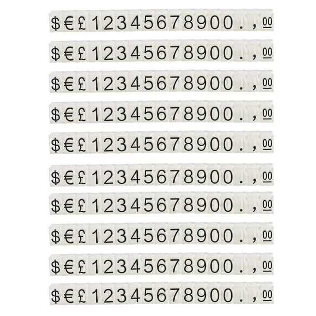 MasteelfCA 10pcs Supermarket Price Display Signs Number Price Tags Store Price Labels
