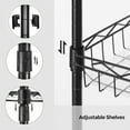 thumbnail image 4 of Songmics Home 5-Tier Metal Storage Rack with Hooks & Liners, Adjustable Shelves, 220 lb Capacity, Black, 4 of 5